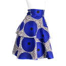 Blue & White Ankara Wax Skirt