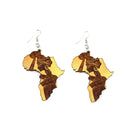 Handmade Wooden Africa Earrings