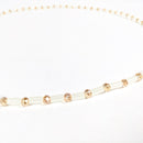 Creme & Gold Elastic Waist Beads