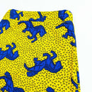 Yellow & Blue Horse Print Long Skirt