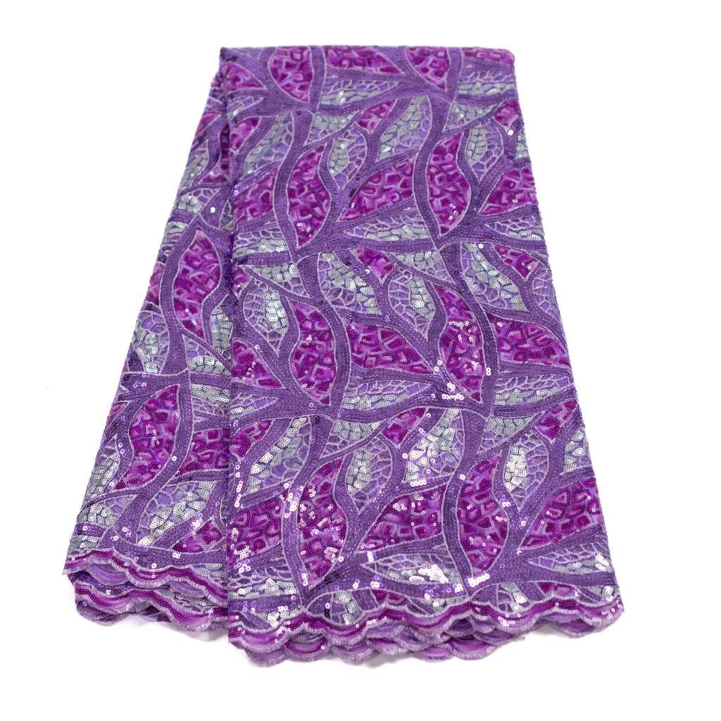 Purple Net Sequence Lace