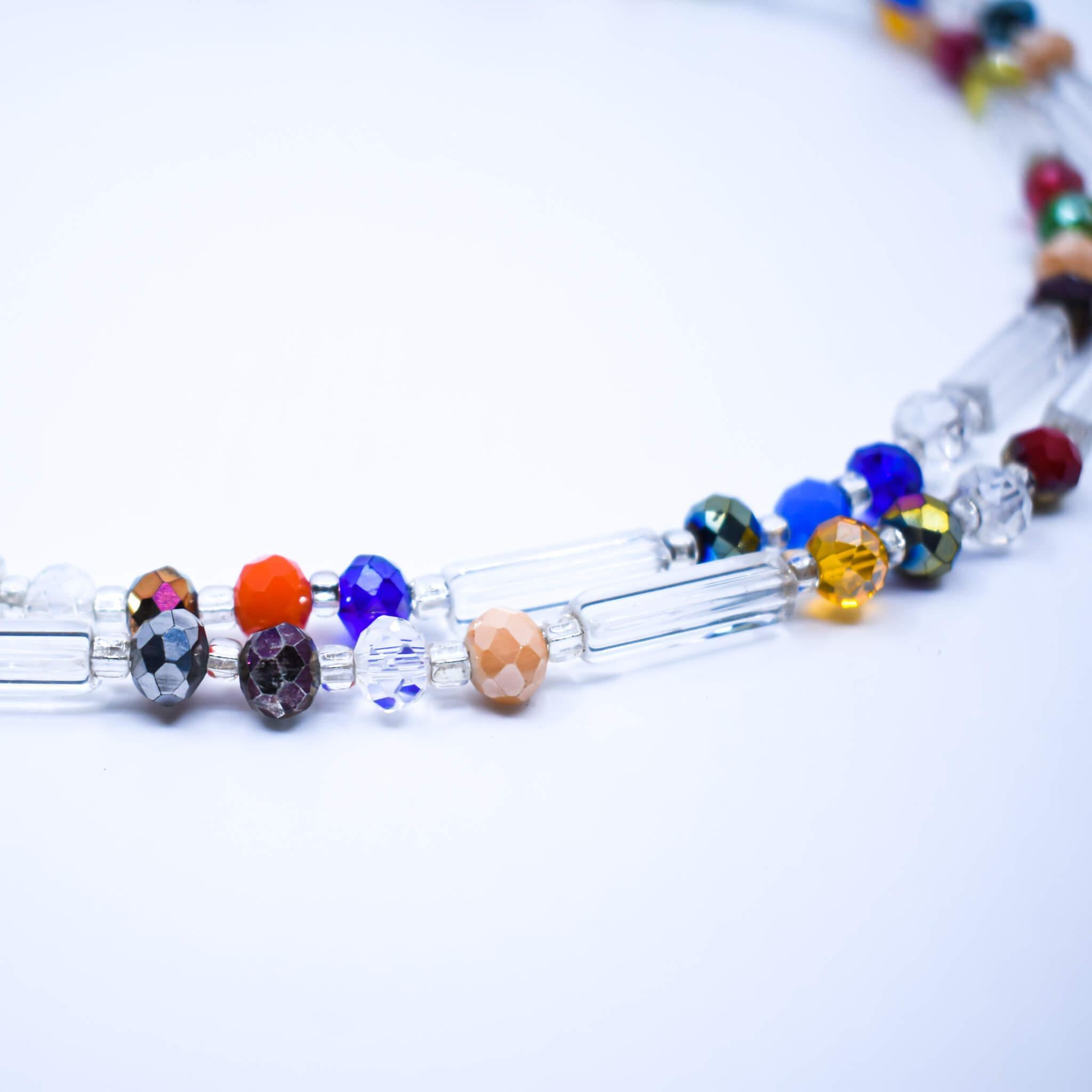 Clear Multicolored Waist Bead
