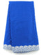 Blue & White Polished Voile Lace
