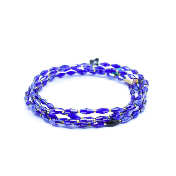 Blue Glass Waist Beads