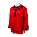 Red Embroidered Long Sleeve Top