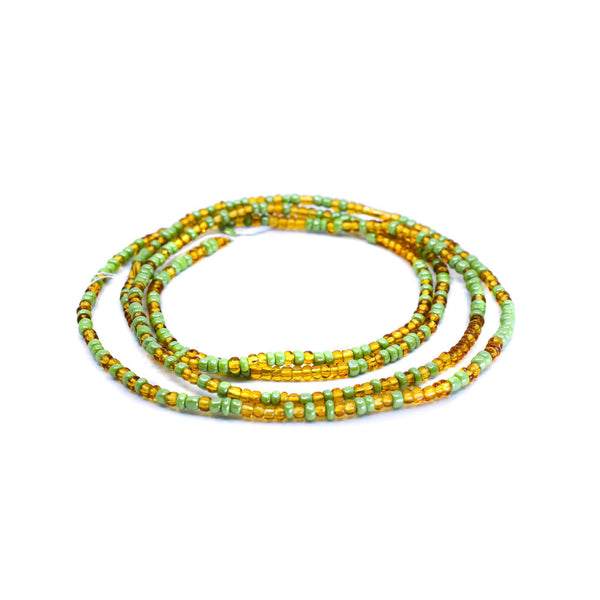 Green & Yellow African Waist Beads