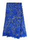 Blue & Gold French Lace