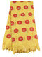 Yellow & Red Hadcut Cotton Lace