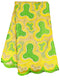 Yellow & Green Cotton/Net Lace