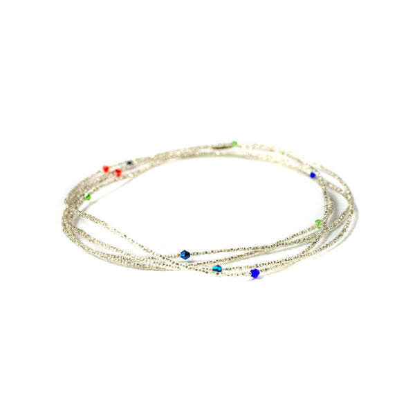 Waist Beads / African Waist Chain - OSAZE - Peach / gold (elastic