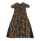 Women's Yellow Ankara & Cotton Mix Dress