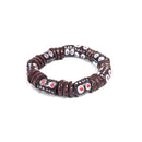 Brown (Krobo) Recycled Glass Beads Bracelet