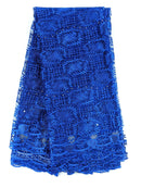 Blue French Net Lace