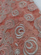 Peach & Silver French Net Lace