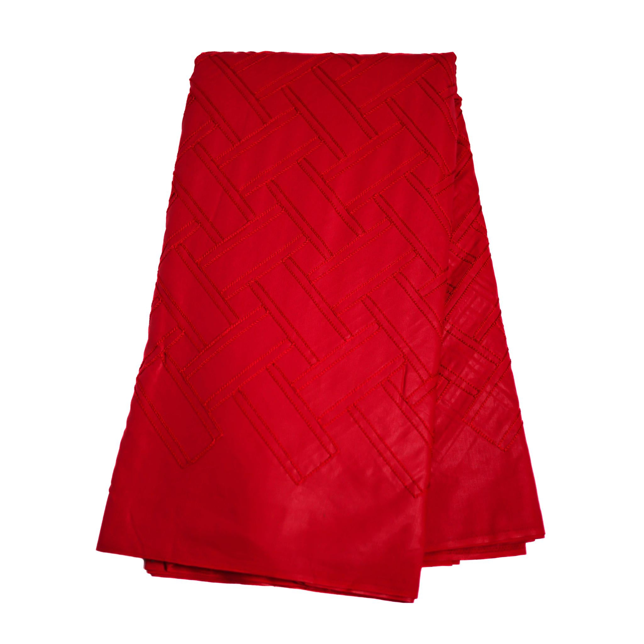 Red Boxed Ghanian Cloth