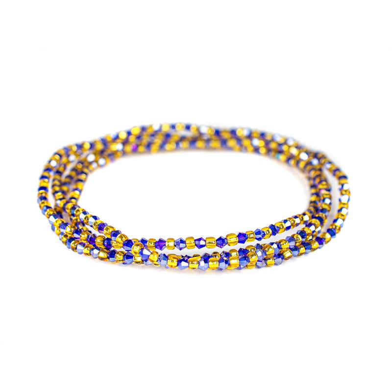Blue Shinny Clasp Waist Beads