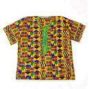 Kente Shirt with Neckline Embroidery