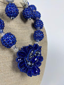 Blue Ball Beaded Necklace
