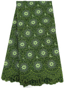 Green & Silver Handcut Cotton Lace
