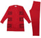 Red & Black Men Embroidery Long Sleeve Set