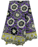 Purple, Black, & Yellow Cotton Lace
