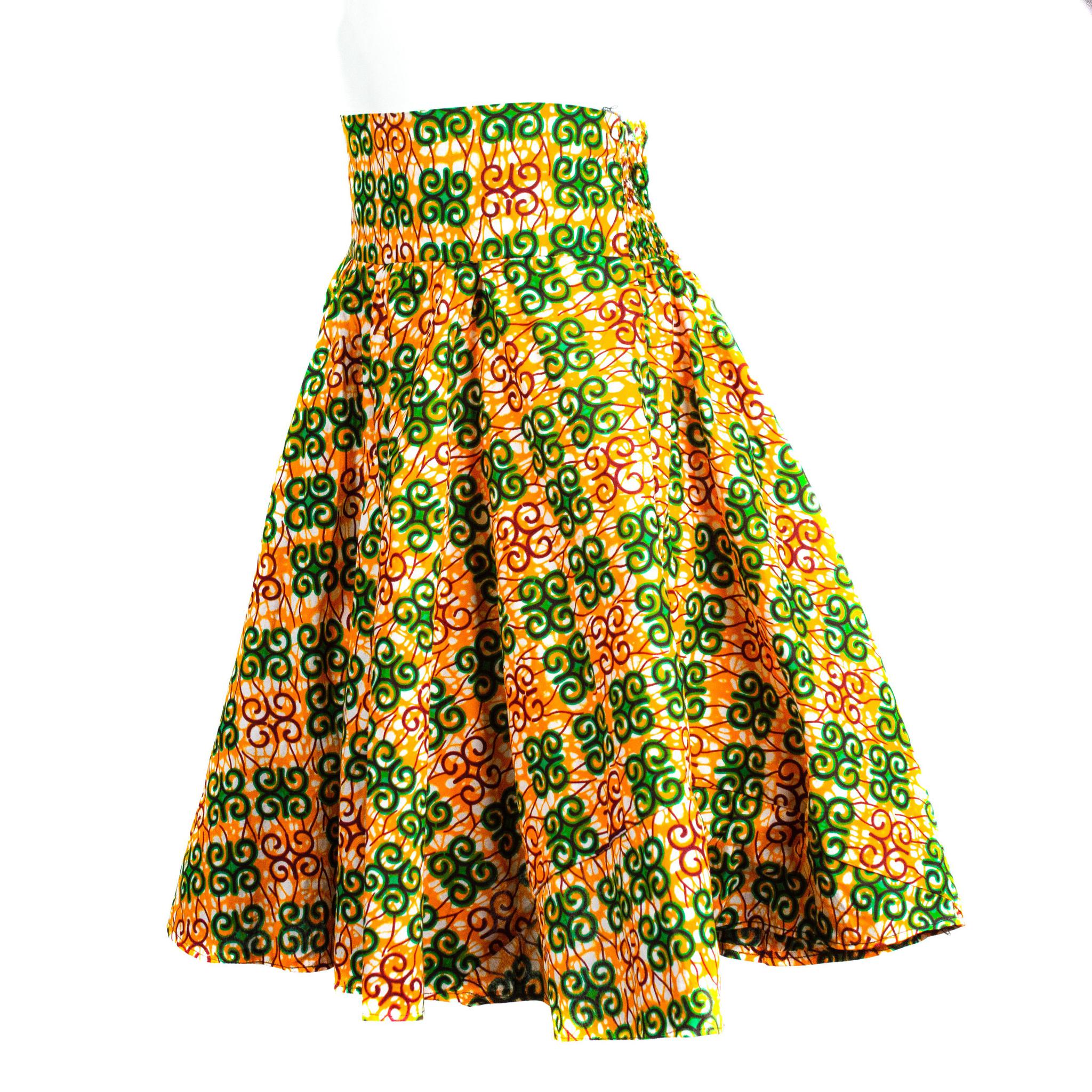 Yellow Ankara Wax Skirt