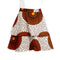 White & Orange Ankara Wax Skirt