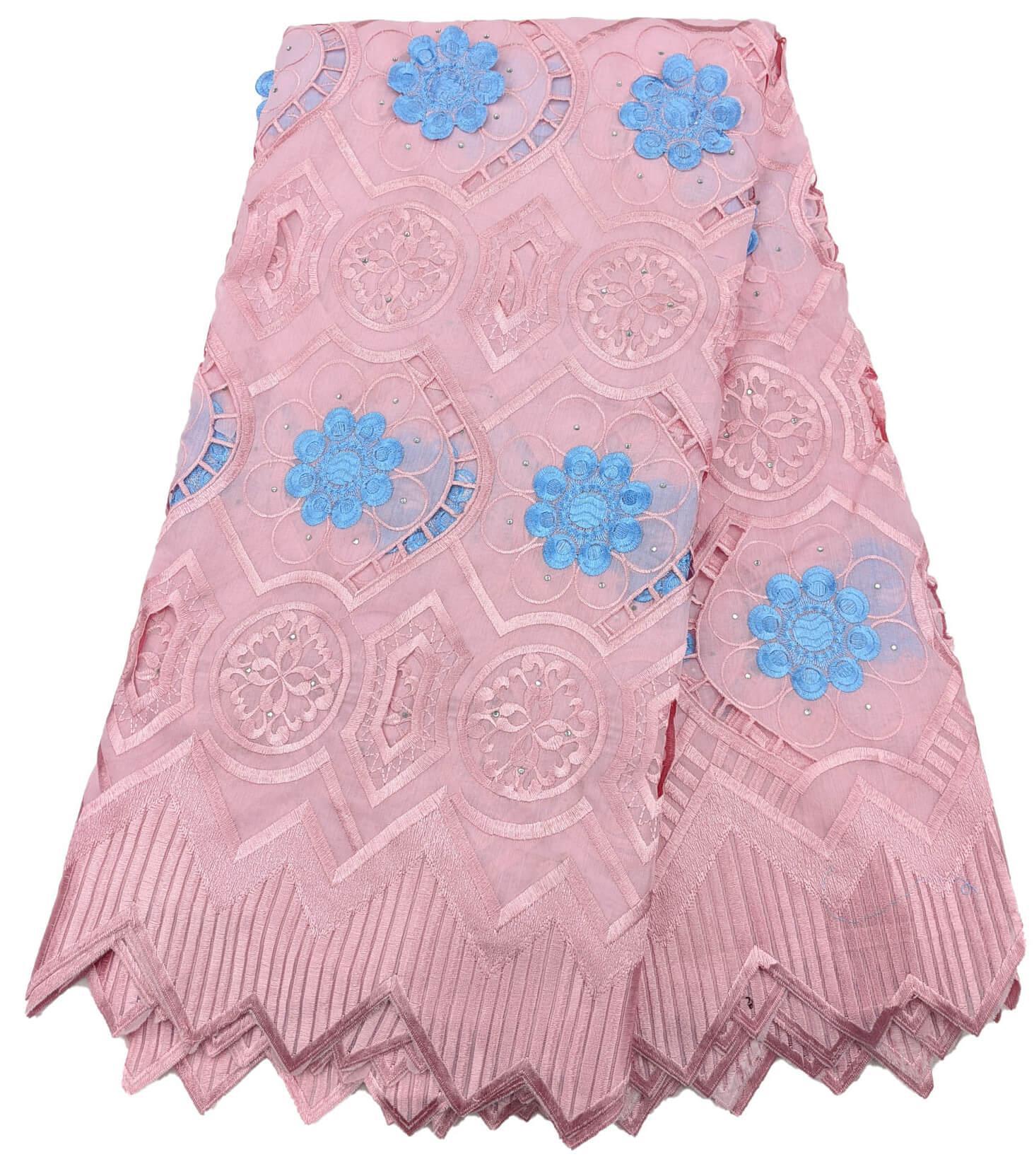 Pink & Blue Cotton Lace