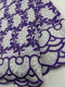 Purple, White & Silver Cotton Lace