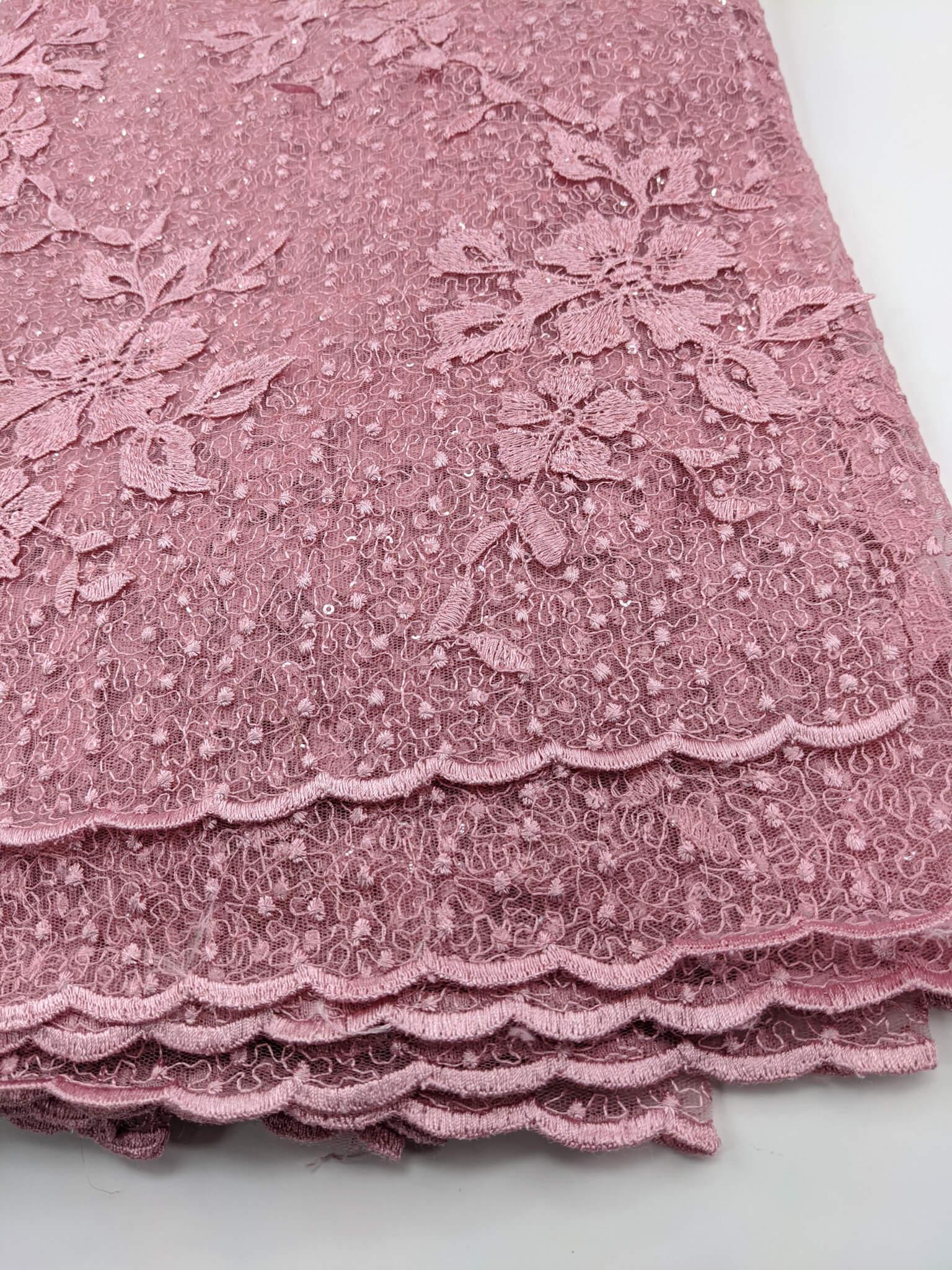 Pink Net Lace