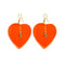 Heart Shaped Wooden Earrings