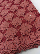 Two-toned Wine French Lace