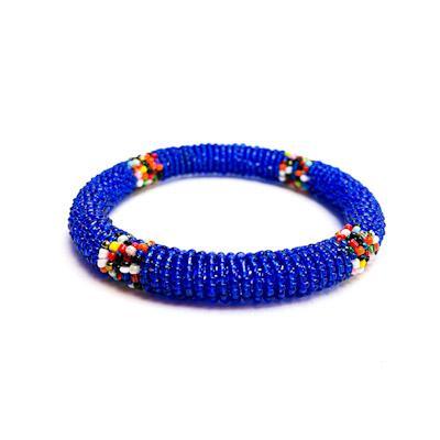 Blue Maasai Beaded Bracelet