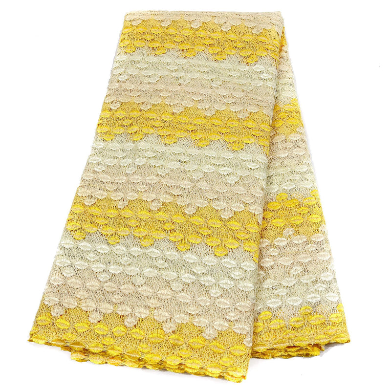 Crème & Yellow Cord Lace