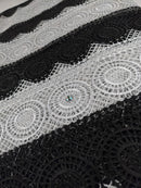 Black & White Cord Cotton Lace