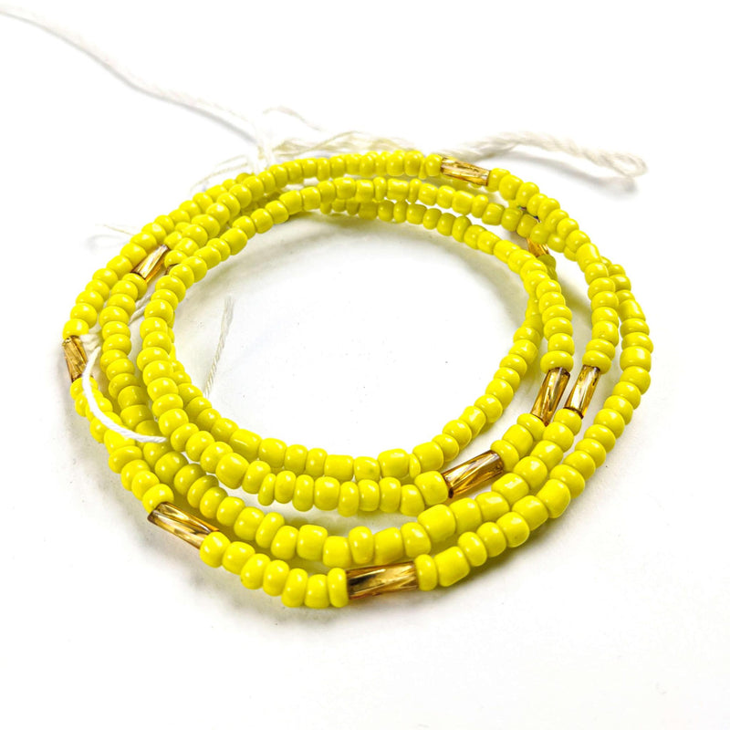 Yellow African Waist Beads