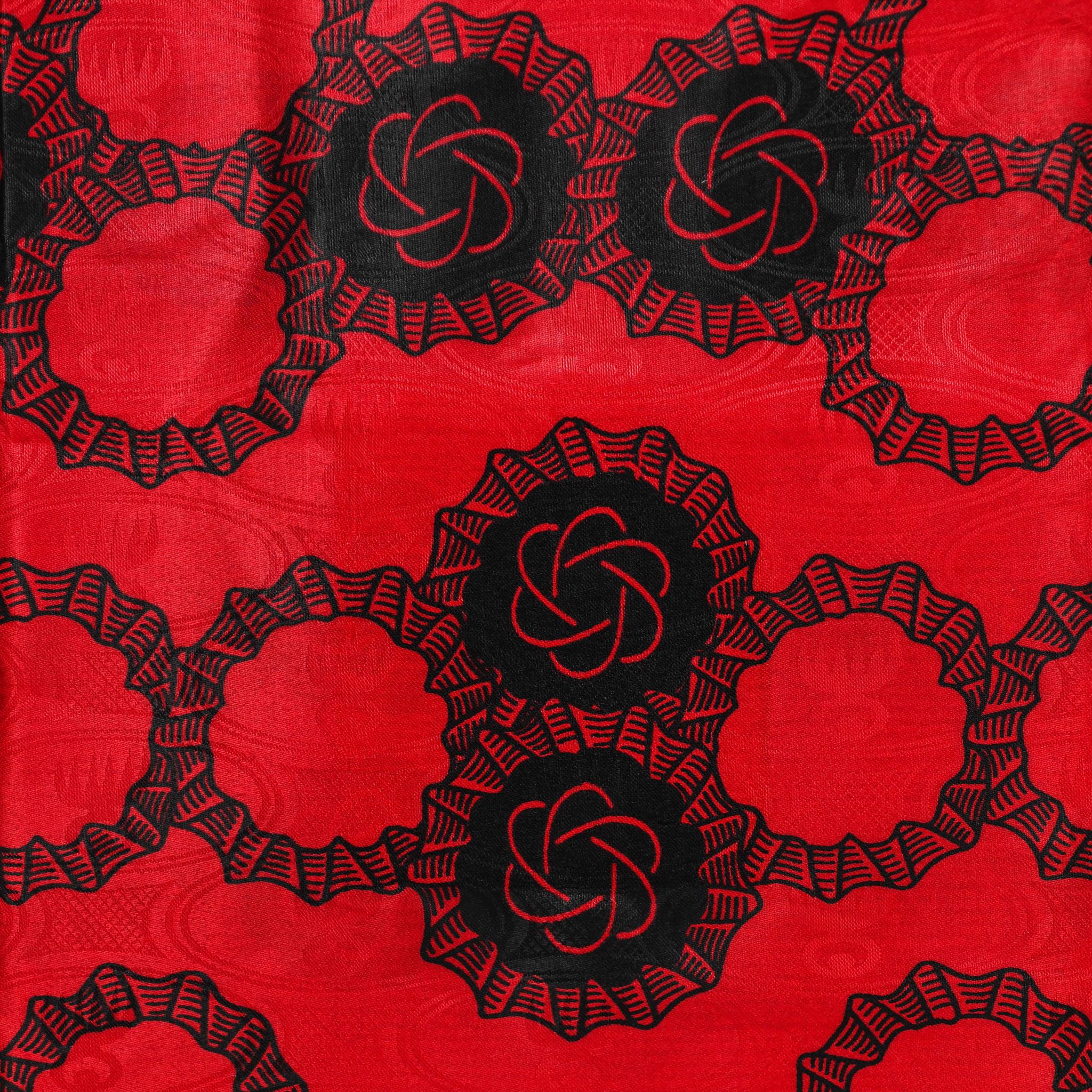 Supreme Bazin Red and Black Fabric