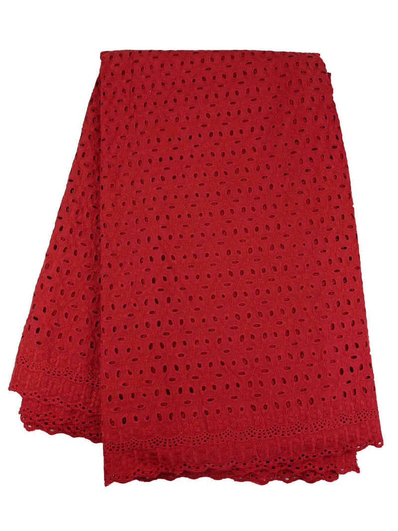 Red Cotton Dry Lace