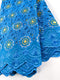 Blue, Yellow & Silver Handcut Cotton Lace