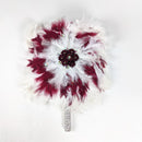 White & Pink Traditional Wedding Hand Fan