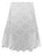 White & Silver Cotton Lace