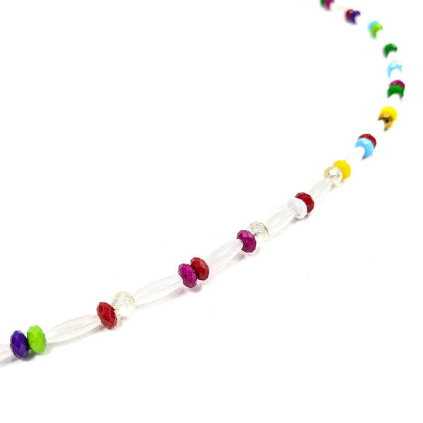 Waist Beads / African Waist Chain - OSAZE - Peach / gold (elastic)
