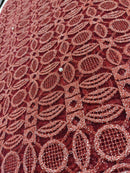 Two-toned Wine Goopeon Net Lace