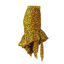 Yellow High-Low Peplum Ankara Wax Skirt