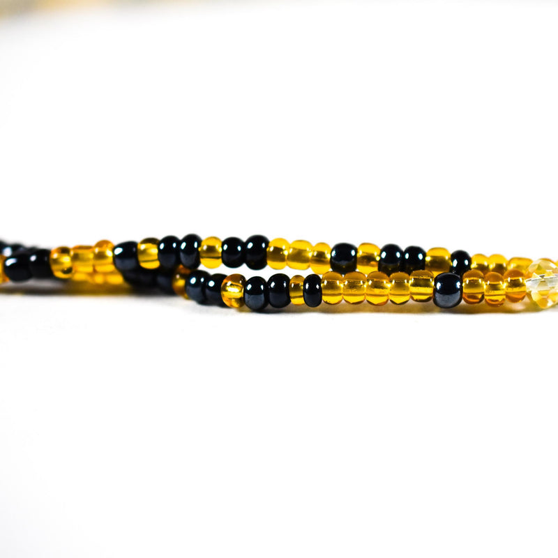 Black & Gold String Tie Waist Beads