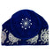 Blue & Silver Beaded Velvet Hat