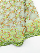 Bronze,& Green Cotton Lace
