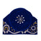 Blue, Gold & Silver Beaded Velvet Hat