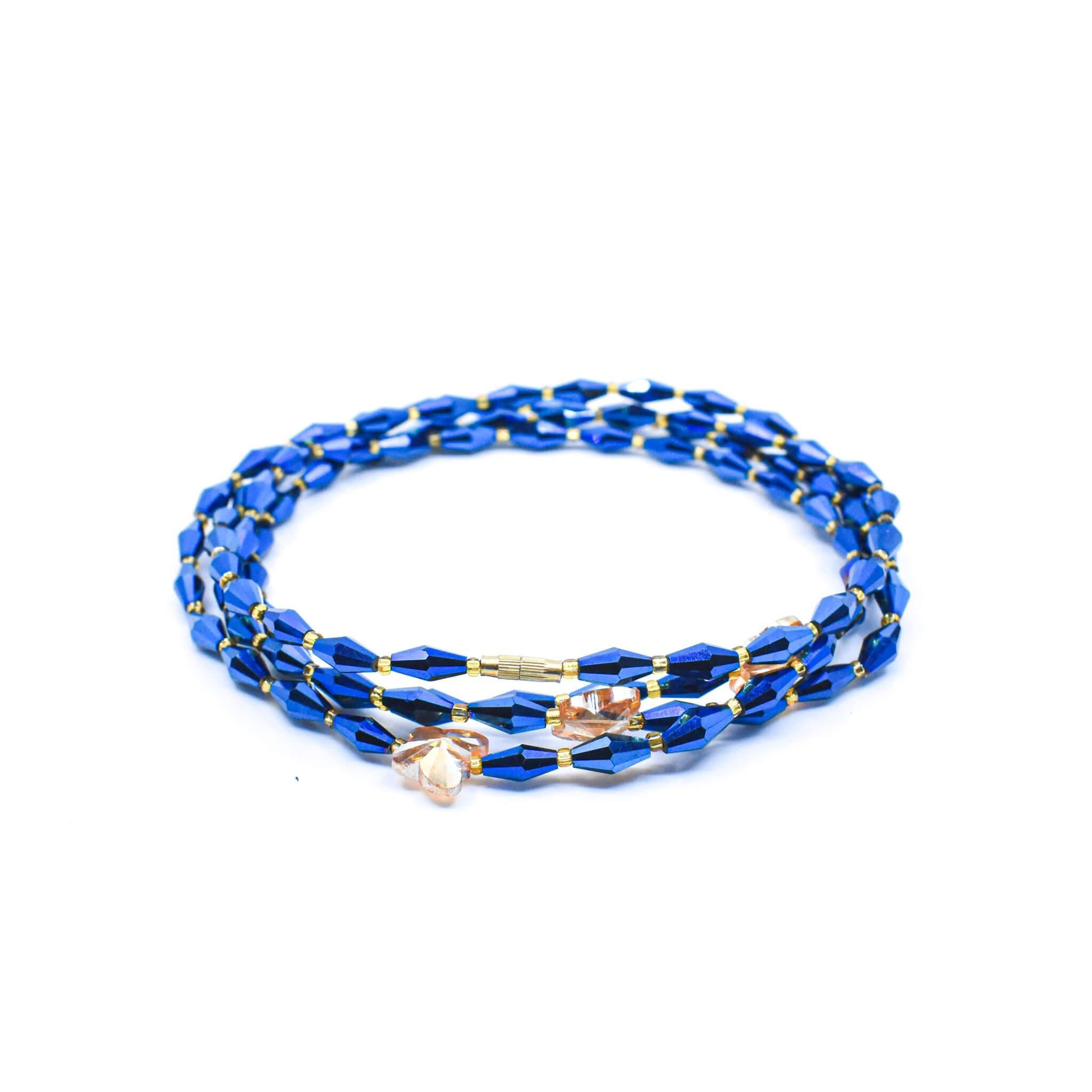 Blue Glass Waist Beads