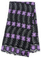 Purple, Black & Silver Cotton Lace
